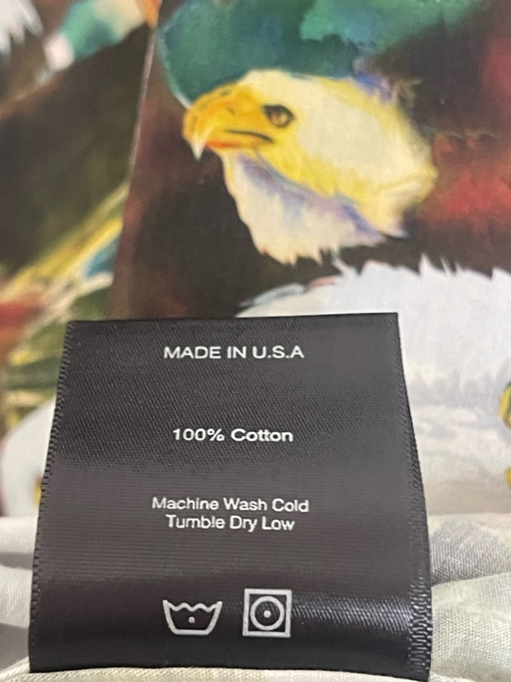 Rhude Black Multicolor Eagle-Print Short Sleeve Button-Down Shirt - Picture 4 of 5